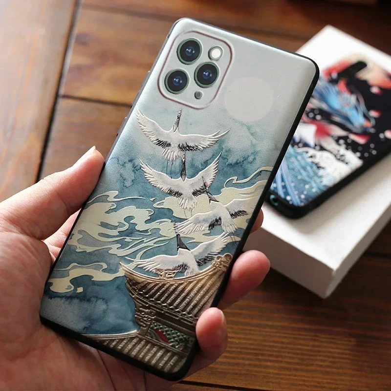 thumbnail image 1 of Para funda iPhone 16 15 14 11 13 12 Pro 15Pro Max mini XS XR XS Max 7 8 Plus SE 2020 2022 Funda Apple Phone 3D Art Soft Cover, 1 of 4