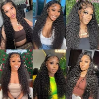 Perruques Lace Frontal 13x6 HD en Cheveux Humains, Bouclées Crépues, Boucles Profondes, Brésiliennes, avec Closure 13x4, Prêtes à Porter, Sans Colle, Isee, Prêtes à l'emploi 6