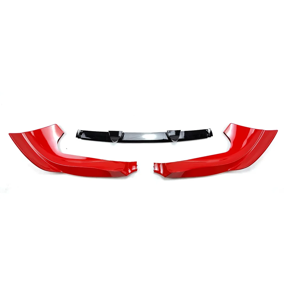 Spoiler Avant 3 Pièces Pour Jeep Pour Grand Pour Cherokee Pour SRT 2013-2016 Pour SRT8 2012-2013 2015-2016 Séparateur Lèvre Pare-Chocs Avant Style Fiber Carbone Spoiler Séparateur (Couleur