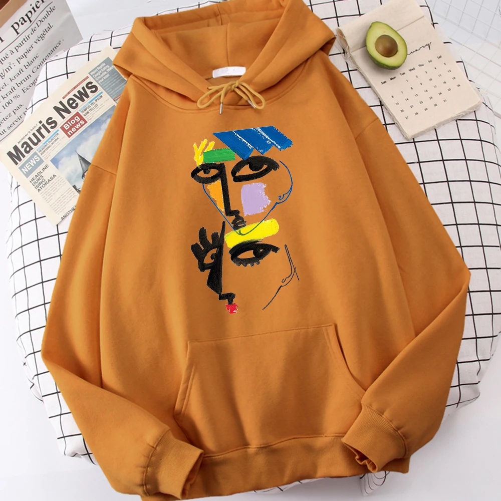 

Graffiti Man Fashion Printing Hoodies For Men Vintage Pocket Sweatshirt Casual Fleece Clothing Personality Fashionhoodie Male