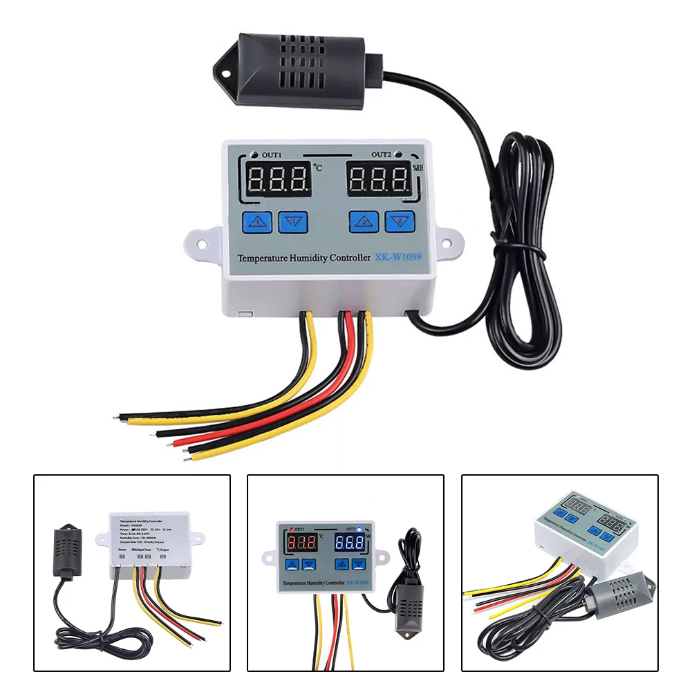 

XK-W1099 10V 220V LED Digital Temperature Controller Thermostat Thermoregulator Sensor Meter Fridge Water Heating Cooling