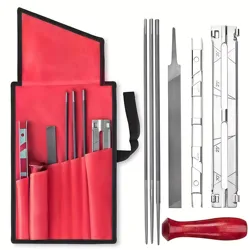Premium Chainsaw Sharpening Kit - 9 - Piece Set with Precision Files and Travel Case - 9pcs (9pcs)