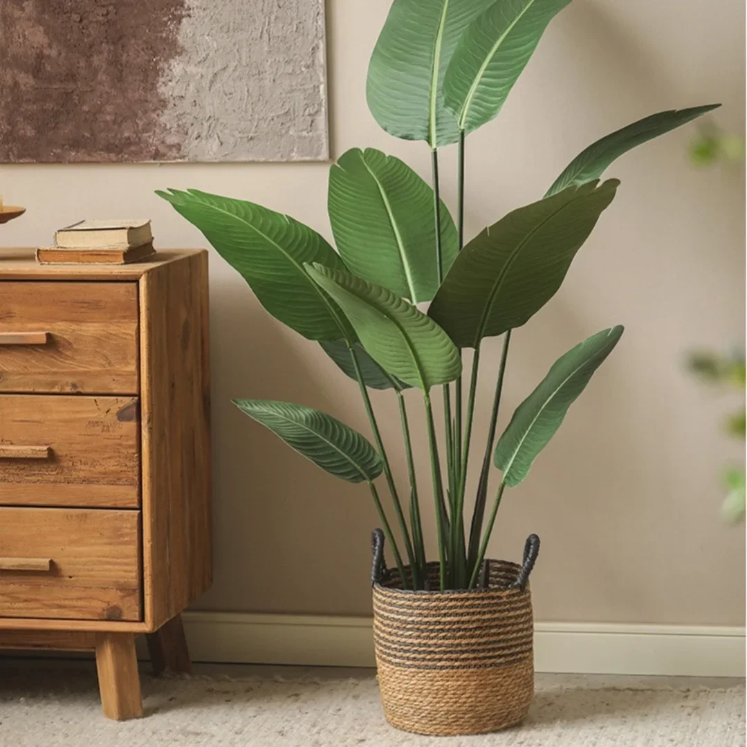 High Quality Wicker Basket For Planter Natural Flower Pot Bamboo Seagrass Woven Storage Baskets Toy Holders Home Garden Deco 6