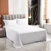 One Piece of Single Bed Sheetss (Excluding Pillowcases and Pillow Cores) Washed Material Pure White Hotel Bed Sheetss B&B Single and Double Home Use 1