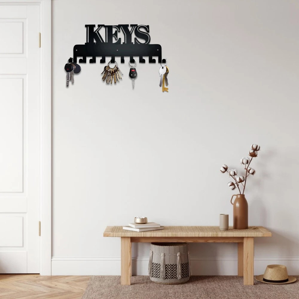 Keys Hooks Wall Mounted Key Hooks for Wall Decorative, Iron Key