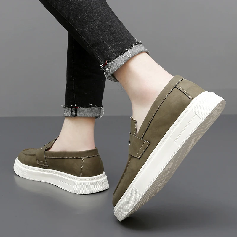 New Male Footwear Genuine Leather Mens Slip on Driving Shoes High Quality Mens Casual Flats High Quality Mens Breathable Loafers 3