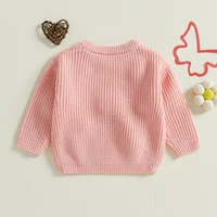 Adorable Baby Girl Autumn Pullover Sweater with 3D Bow Detail Cozy Long Sleeves and Crew Neck for Cold Weather Warmth - Image 5