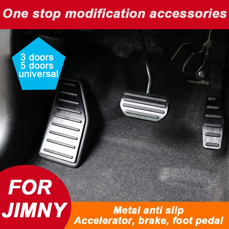 Stainless Steel Foot Pedals Accelerator Brake Pedals For Suzuki Jimny Sierra JB64 JB74 2012-3 Door 5 Door Jimny