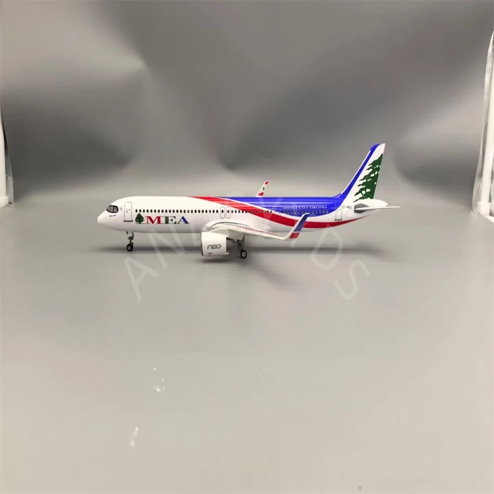 1:100 44CM For Airbus A321 NEO MEA Airlines Toy Planes 321NEO Die