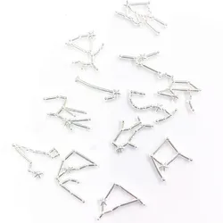 Zodiac Constellation Charm: Gold/Silver 3D Nail Art Accessory (Silver)