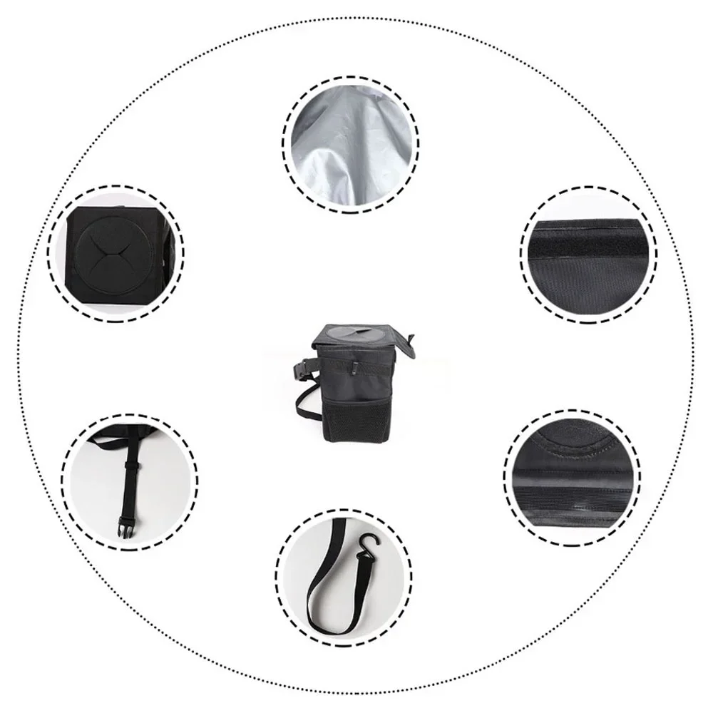 Portable Waterproof Car Trash Can Auto Organizer Garbage Can Car Accessories 1 Pc car trash can