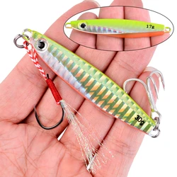Premium Metal Jig Fishing Lure - Versatile Trolling & Jigging Bait - 40g (I - With 2 hook)