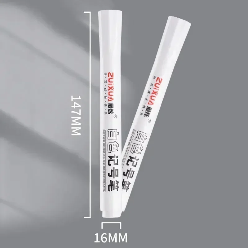 White Marker Pens White Marker Pens set 2.0mm Oily Waterproof Gel Pen DIY Graffiti Sketching Stationery Writing School Supplies brush