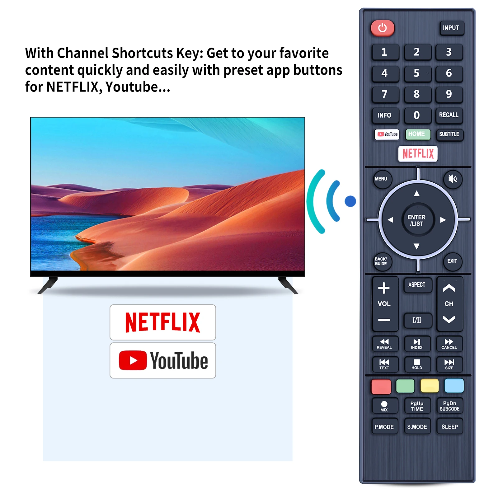 MATRIX KOGAN 스마트 TV 리모컨, 43MU8010SZB 49MU8010SZA 55MU8010SZA MU8010 시리즈