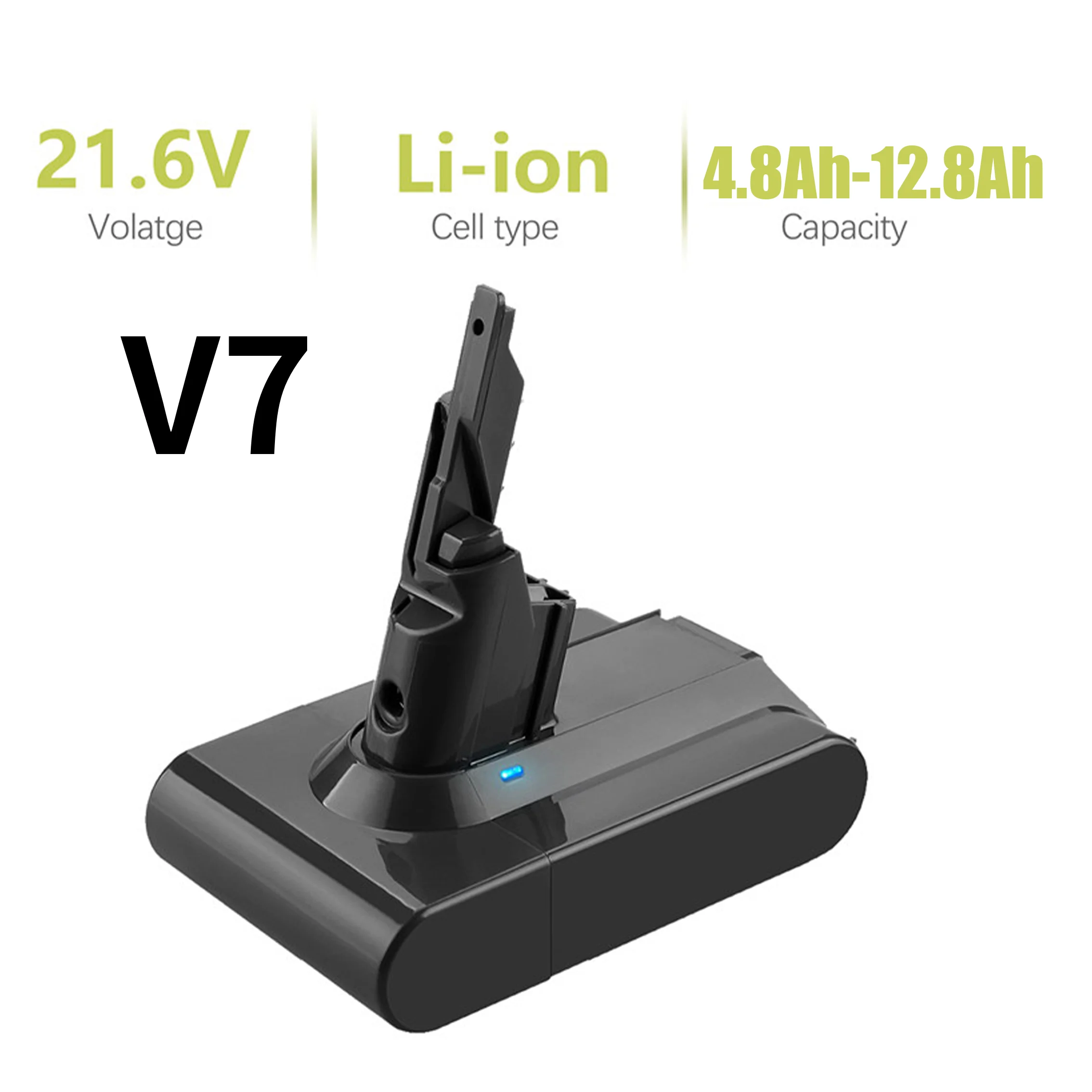 

100% Originele 21.6V 9800Mah Li-Ion Oplaadbare Batterij 21.6V 9.8Ah Voor Dyson V7 Batterij Animal Pro stofzuiger Vervanging