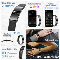 LIGE New Smart Bracelet Ultra-thin Heart Rate Blood Oxygen Sleep Monitoring Waterproof Smart Watch Sports Women Men Smart Band - Image 6
