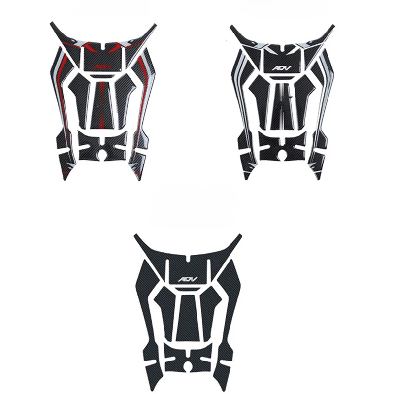 Motorcycle Stickers For HONDA ADV150 X-ADV150 Carbon Fiber Pattern Fuel Tank Protection Pad Decal Modification Accessories motorcycle 5d carbon fiber pattern decal for honda adv150 xadv150 fuel tank protection pad sticker modification accessories