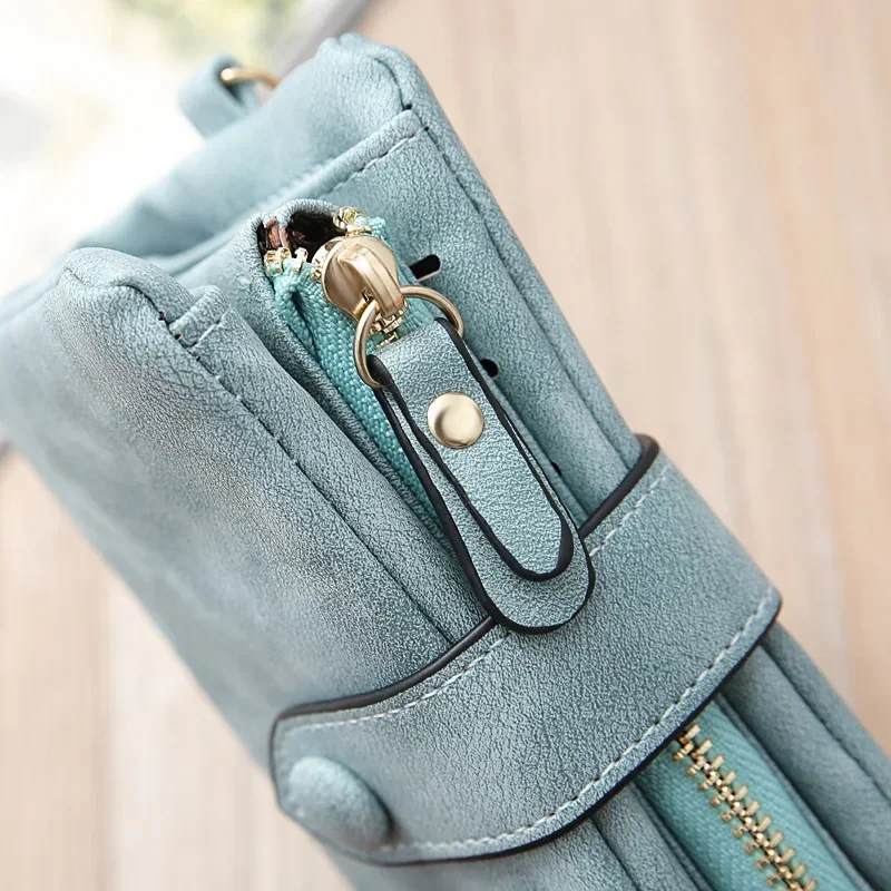 Leather Women Wallets Coin Pocket Hasp Card Holder Money Bags Casual Long Ladies Clutch Phone Purse 6 Color 5