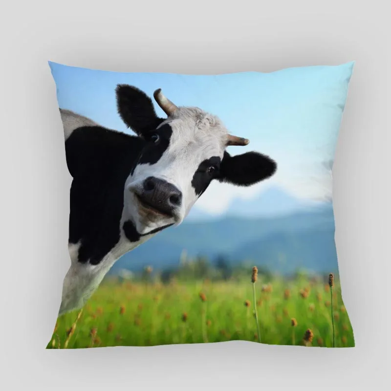 

Animals Cow Pillow Cover Customize Pillowcase Modern Home Decorative Pillow Case For Living Room 45X45cm,40X40cm