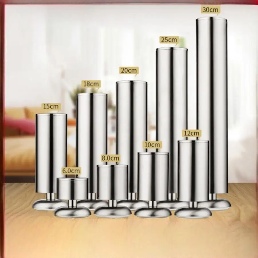 4pcs Stainless steel cabinet legs, TV cabinet legs, sofa support legs, bed and coffee table support legs, table legs, adjustable