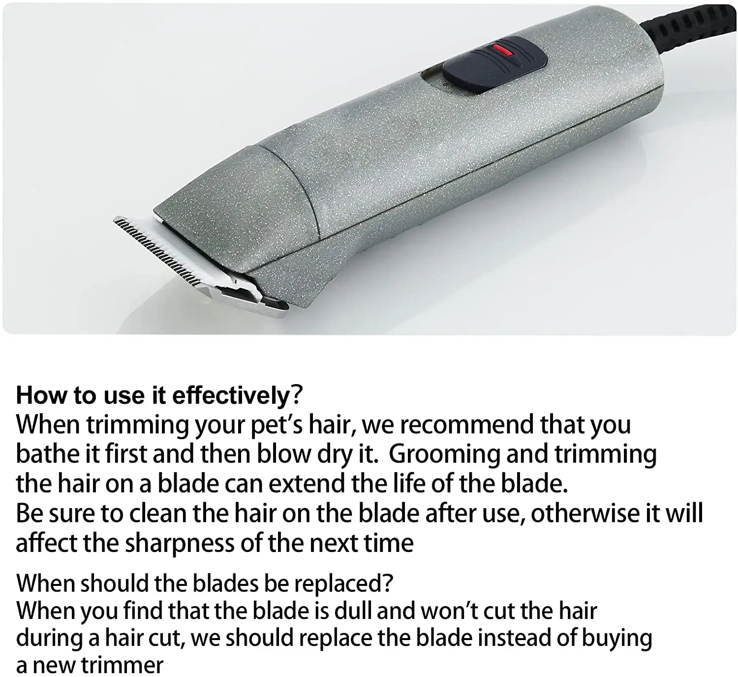 Barber Hair Clipper Blade Pet Grooming Clipper Detachable Pet Clipper Blades Set Compatible With For Most Andis Oster Wahl A5 Clippers Made of Ceramic Blade&Carbon Steel