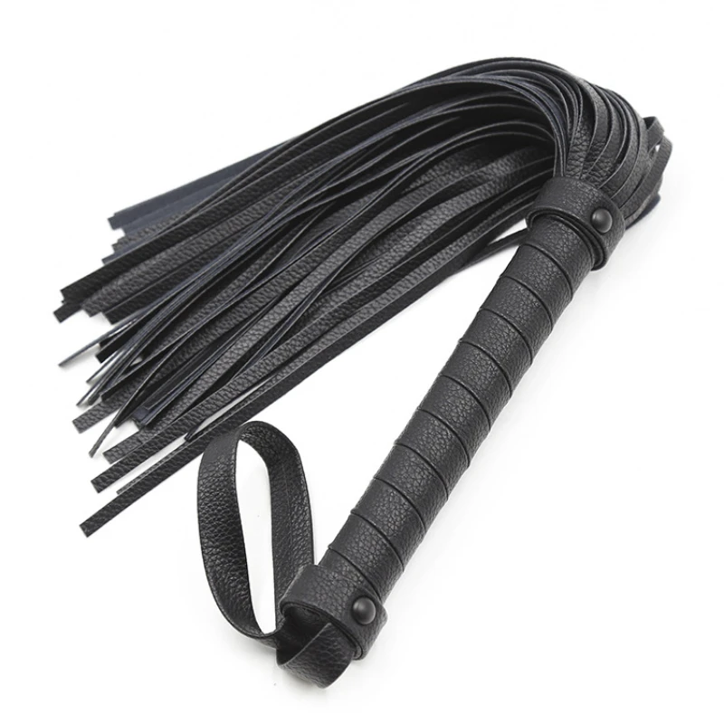 

42CM Spanking PU Leather Bondage Whip with Sword Handle Lash Fetish Flogger Horse Adult BDSM Slave Sex Toys for Couples Women