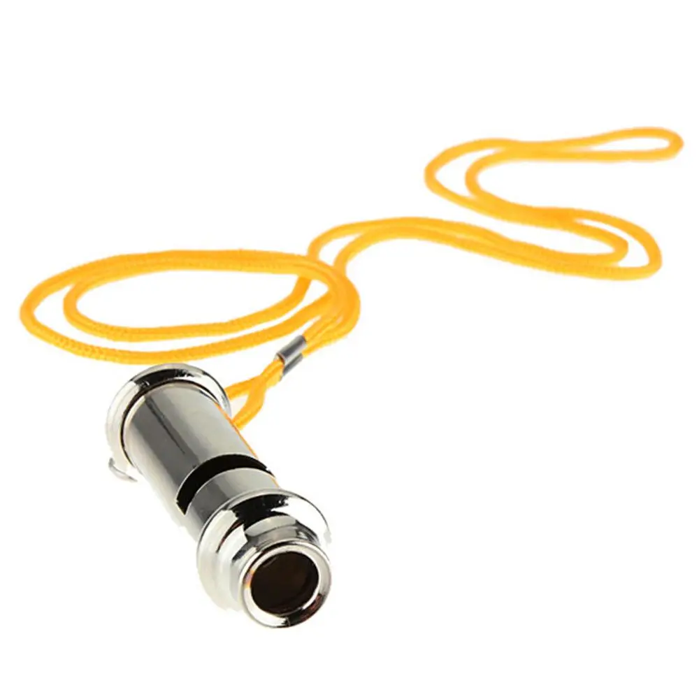 Silver Metal Whistle Neck Chain For Police Bobby Judge Security