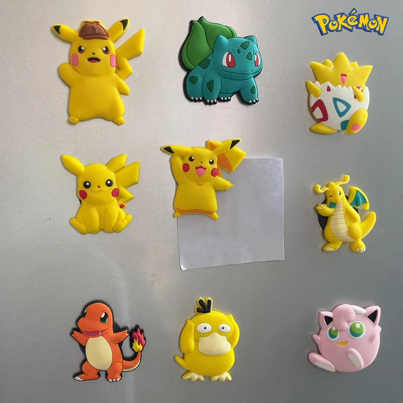 Anime Pokemon Pikachu Fridge Kawaii Figure Charmander Cartoon