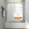Sliding Bathtub Shower Doors, 57 1/2-60 in. W Adjustable x 60 in. H, 5/16 inch(8mm) Tempered Safety Glass Thickness, 4