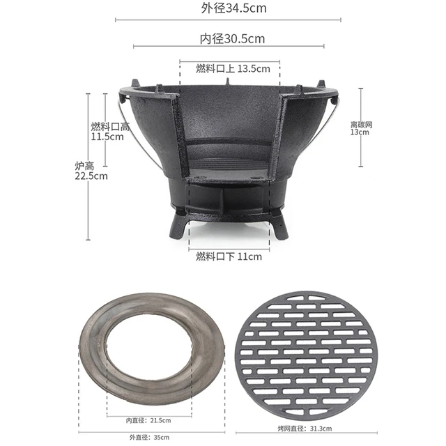Modern Öntöttvas Kémia Kültéri Fűtés Tűzifa Kályhához Kreatív Kemping Multifunkcionális Sátor Kandallók - Image 6
