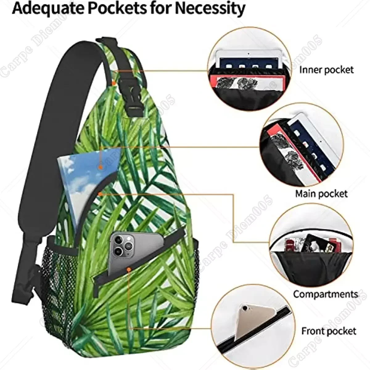 Cherry Blossom Sling Backpack - Stylish Crossbody Daypack