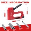 EZARC Hand Staple Gun Kit for Woodworking with 1000 Staples and Staple Remover, Light Duty Stapler and Nail Gun for DIY Crafts 2