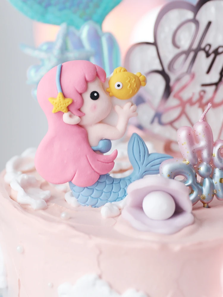 Anniversaire En Résine - Animaux Marins - Décoration De Gâteau