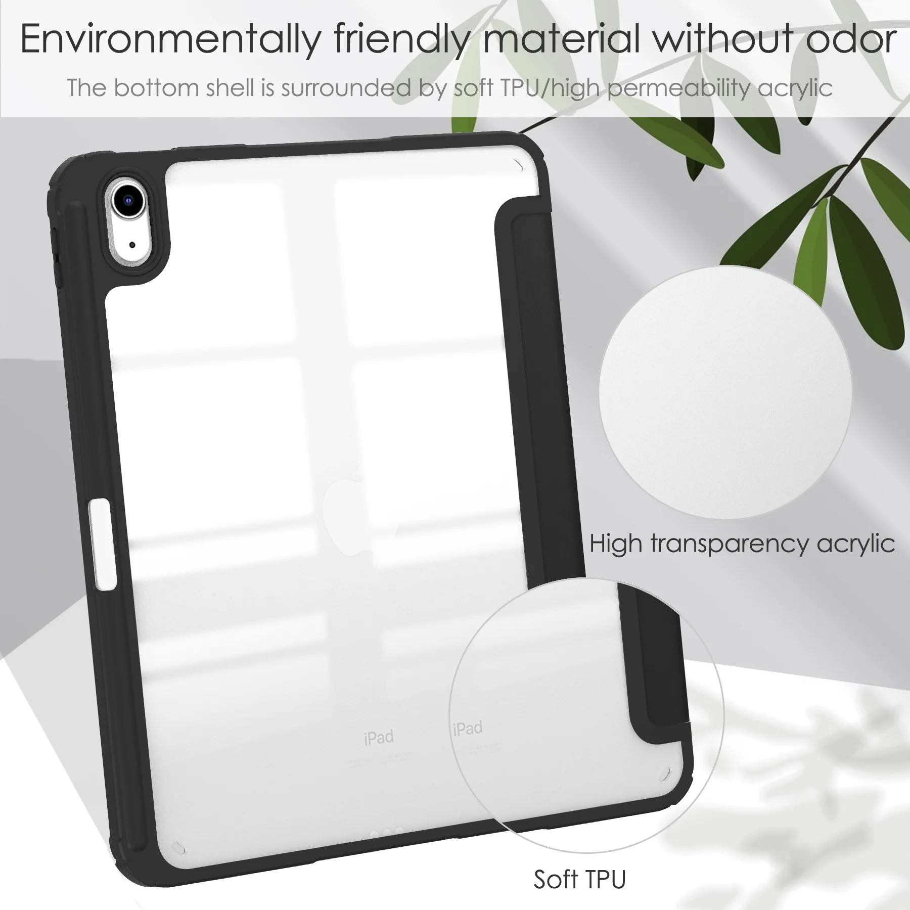 Schutzhülle für iPad 11, TPU-Hülle mit Stifthalter, Acryl-Tablet-Hülle – Detail 10