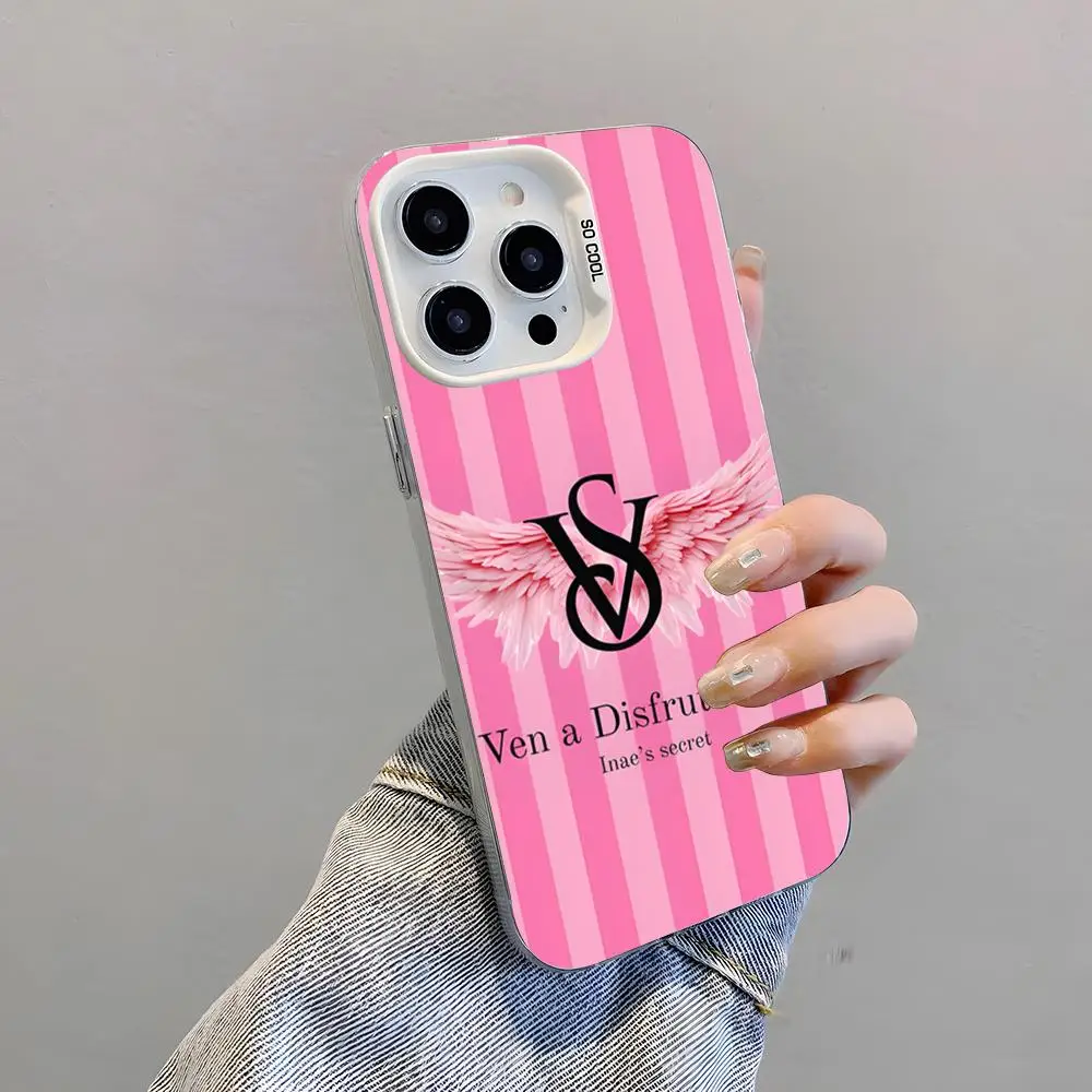 Luxury V-Victoria S-Secret VPink Shockproof Colorful Phone Case