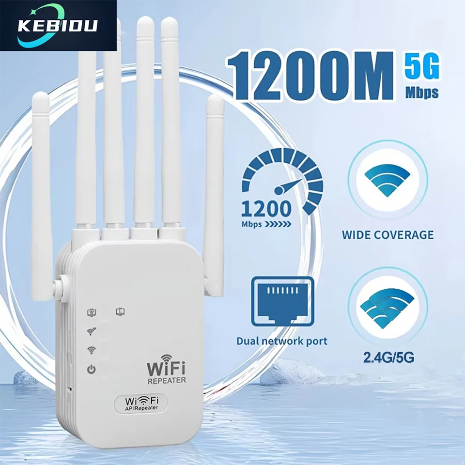 1200Mbps Wifi リピーター デュアル バンド 2.4G 5G ネットワーク 