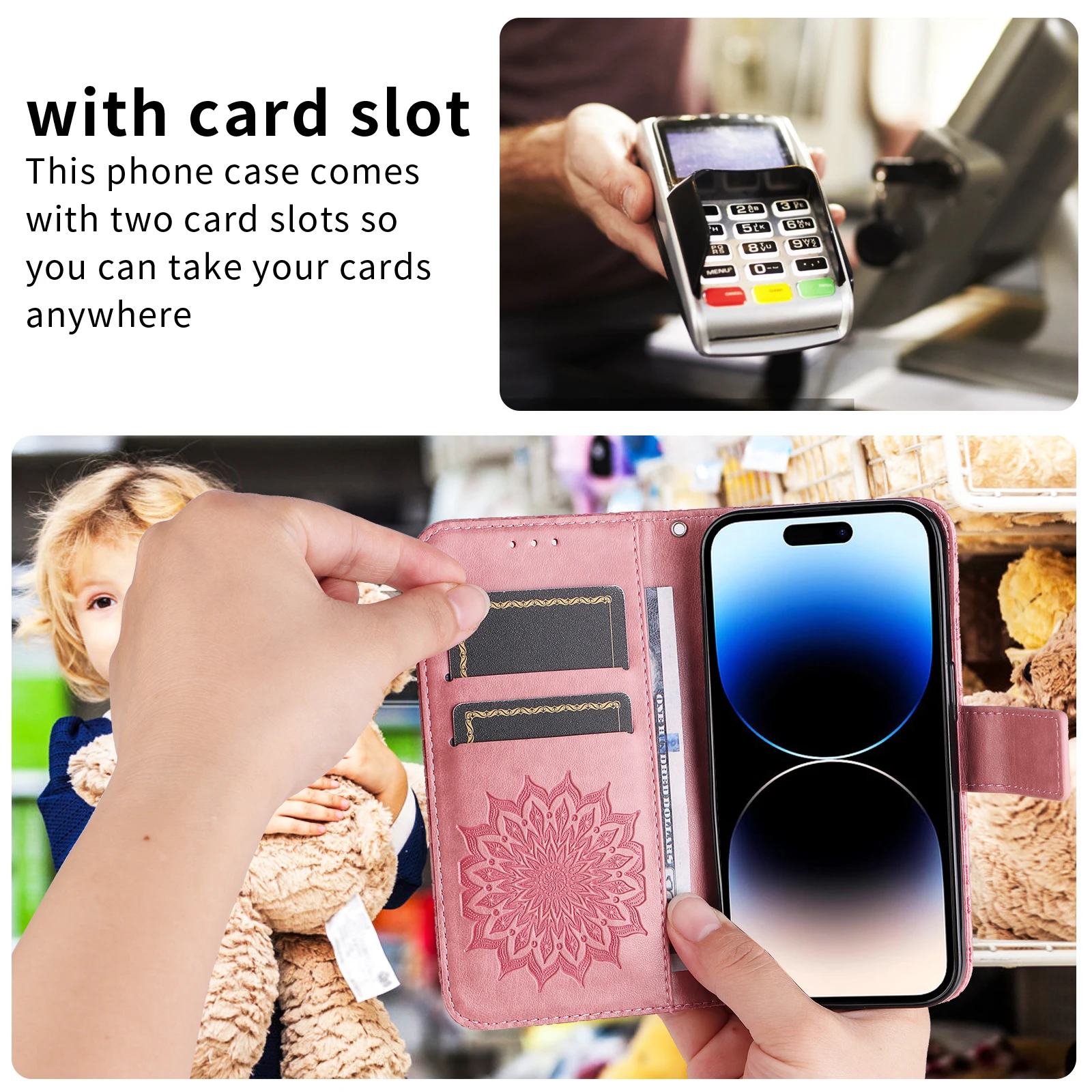 Leather Wallet Case with Advanced Protection and Storage Features