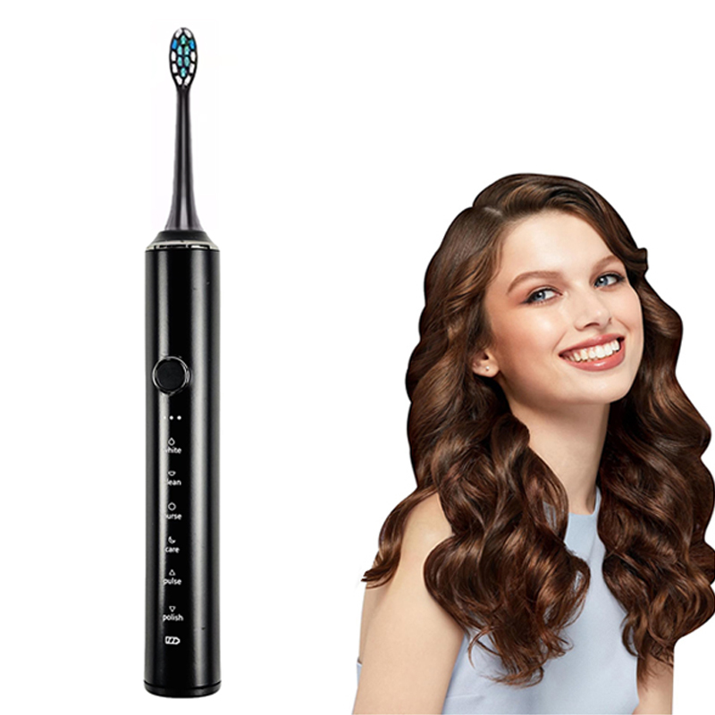 Electrical Tooth Brush With 8 Brush Head Automatic Ultrasonic Soft Bristle Household Cleaning Teeth