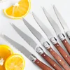 4/6/8 P Serrated Steak Knives Set Dinner Knife Cutlery Solid Steel Table Knife Sharp Handle Table set Dishwasher safety 4