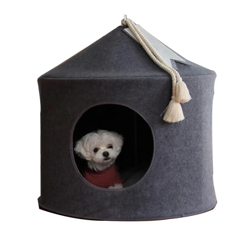 

Cute pet kennel detachable yurt candle small house cat nest dog nest