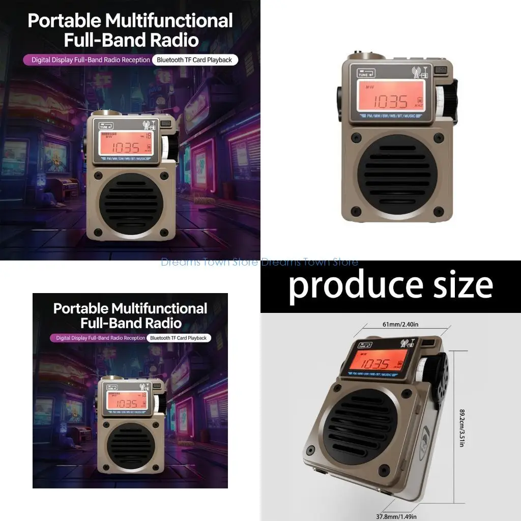 HX6A HRD 701 휴대용 라디오 호환 및 녹음 기능 6가지 청각 모드 및 LCD 백라이트 디스플레이