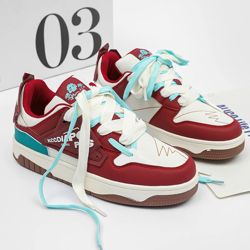 

Fashion Chunky Mix Color Men's Skateboard Shoes Breathable Men Designer Shoes Comfortable Anti-slip Mens Skateboarding Sneakers