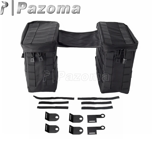 Motorcycle ATV Universal Fuel Tank Bag Luggage Saddlebag Cargo Storage –  pazoma