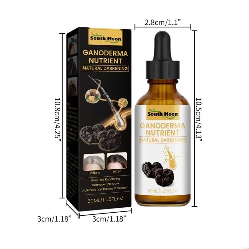 C4DA 30ml Anti-Grey Hair Treatments Serum Anti Hair Loss Growth Essence Men Women Care Black Essence Care