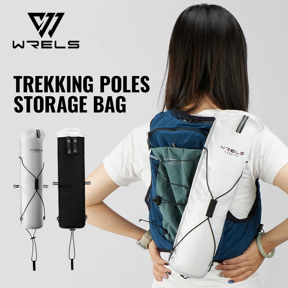WRELS Trekking Poles Carry Bag Lightweight Waterproof Bag Poles Hiking Portable Storage Vest Backpacks Cane