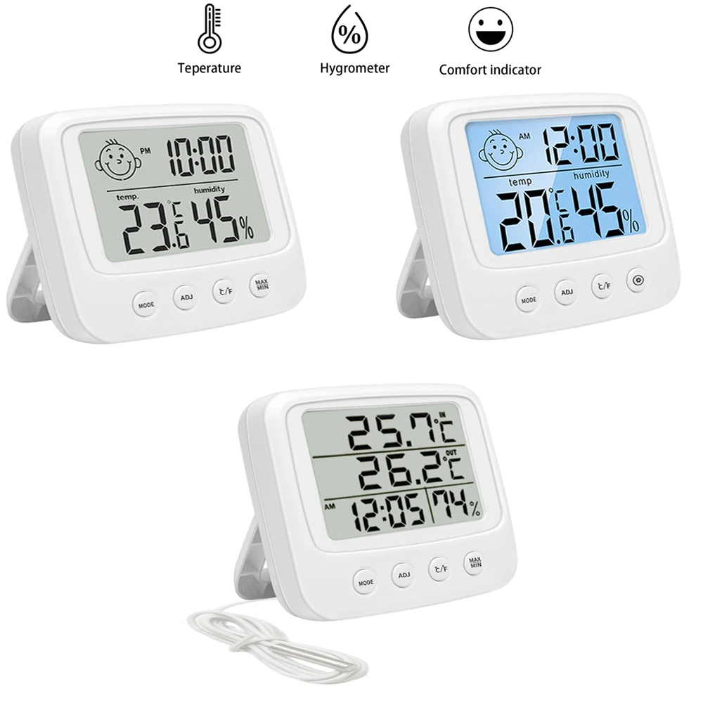 Thermometer Hygrometer Digital LCD Indoor Temperature Sensor Humidity Meter Thermometer Hygrometer Gauge
