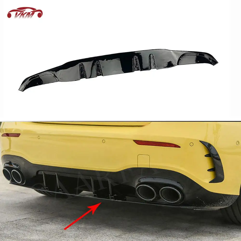 Per Mercedes Benz Classe A W177 A35 A45 Amg Paraurti Posteriore Diffusore Lip Splitter Spoiler Trim Plate Abs Gloss Black Accessori Per Auto