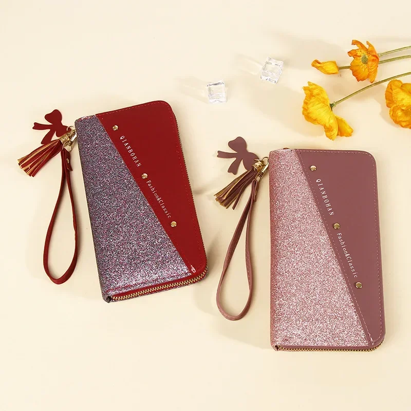 

New Women's Wallet Zipper Long Wallet Women's Ins Retro European and American Large Capacity Wallet Handbag