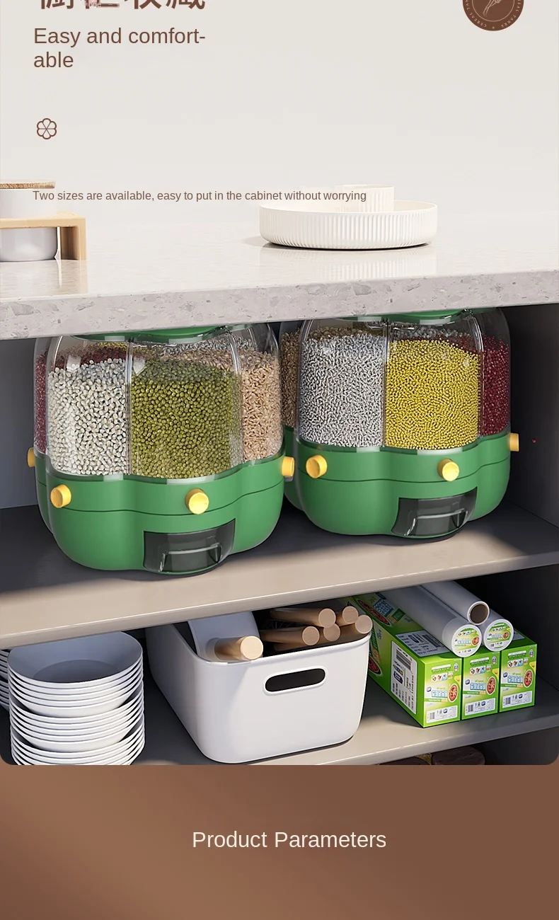 6Kg 360 Rotating Cereals Rice Container Kitchen Organizer Food Storage Dispenser Box Separated Sealed Grain Bucket Organization 22 6Kg 360 Rotating Cereals Rice Container Kitchen Organizer Food Storage Dispenser Box Separated Sealed Grain Bucket Organization