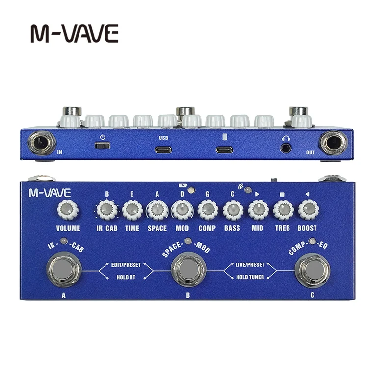 Description Picture 6 of itemM-vave Cube BABY Multi Effects Pedal Rechargeable Electric Bass Recording Audio Interface Function Cuvave Pedal